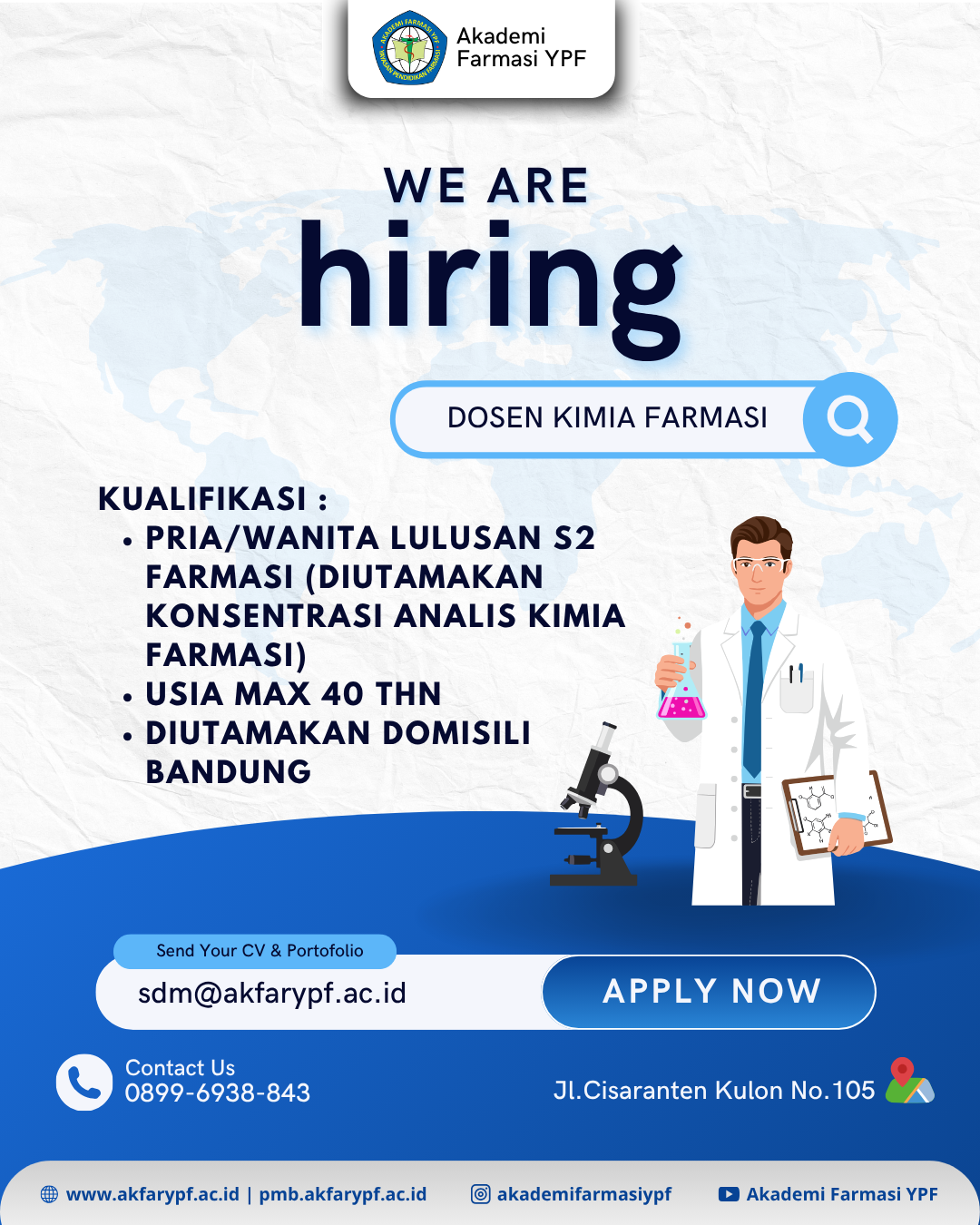 Lowongan Dosen Kimia Farmasi